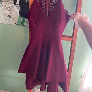 Maroon cocktail dress